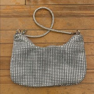 Elegant Silver Beaded Wristlet